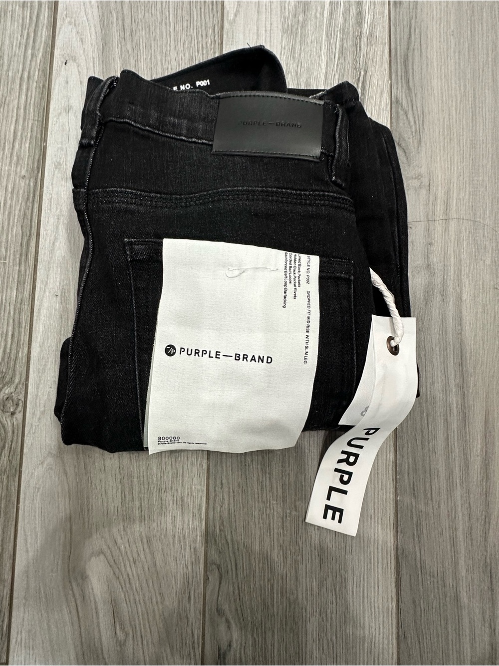 Purple Brand Slim Fit Men's Black Jeans